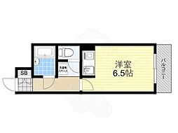マイルド新大阪レジデンス3号館 ワンルームの間取図画像