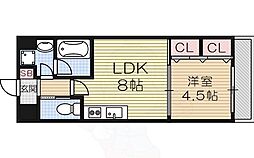 ブラービ新大阪 1LDKの間取図画像