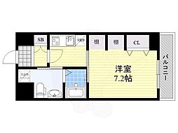 セントアミー東三国 1Kの間取図画像