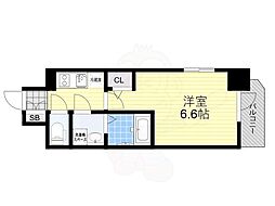 東三国Noah 1Kの間取図画像