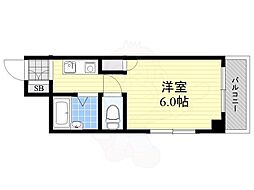 クレイン新大阪 1Kの間取図画像
