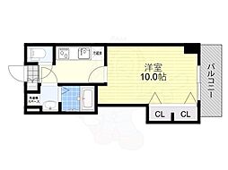 新大阪フェアリーテールファースト 1Kの間取図画像
