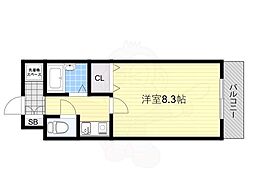 セブンハイツ 1Kの間取図画像