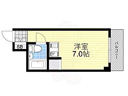 レバンガAP新大阪イースト ワンルームの間取図画像