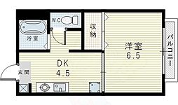 ネオ21 1DKの間取図画像