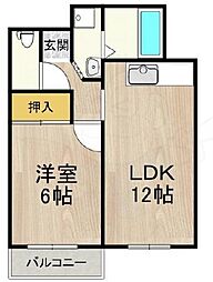 JMRレジデンス新大阪 1LDKの間取図画像