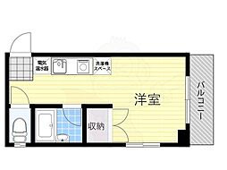 サクセス江坂 ワンルームの間取図画像