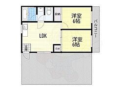 ローレルハイツ富士 2LDKの間取図画像
