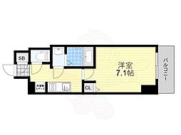 TOPAZ江坂 1Kの間取図画像