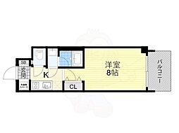 スプランディッド十三本町 1Kの間取図画像