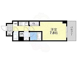THEMUTUAL江坂 1Kの間取図画像