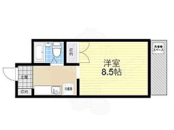 アンサンブル 1Kの間取図画像