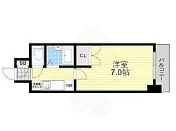 ローズコーポ新大阪9 1Kの間取図画像