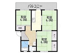 Aハイツ立花 3DKの間取図画像