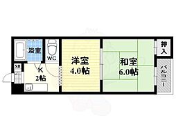 ハイツアムール 2Kの間取図画像