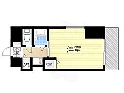サンパレス第2新大阪 1Kの間取図画像