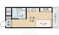 十信前ミールズ ワンルームの間取図画像