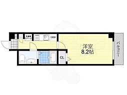 アーデン新大阪 1Kの間取図画像