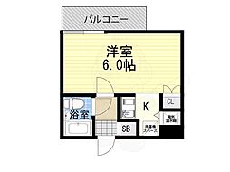 ドエル野中 1Kの間取図画像