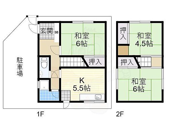 山本一戸建 田井町一戸建 ｜大阪府寝屋川市田井町(賃貸一戸建3K・1階・56.88㎡)の写真 その2