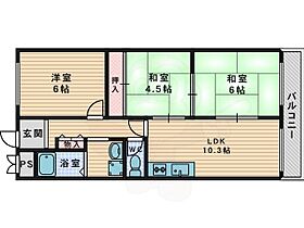 大阪府枚方市香里ケ丘９丁目12番1号（賃貸マンション3LDK・2階・60.18㎡） その2