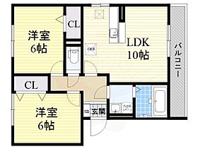 大阪府交野市私部６丁目44番10号（賃貸アパート2LDK・3階・54.09㎡） その2