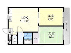 大阪府枚方市牧野本町１丁目44番1号（賃貸マンション2LDK・2階・45.50㎡） その2