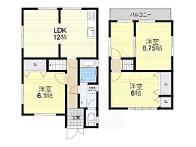 MAYUMIハウス526号館長尾元町7丁目  ｜ 大阪府枚方市長尾元町７丁目（賃貸一戸建3LDK・2階・74.29㎡） その2