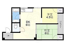 伸和マンション 2DKの間取図画像