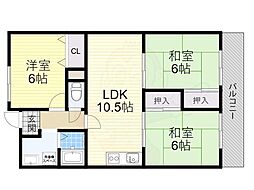 パークサイドスクエア 3LDKの間取図画像