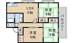 メゾン・ホープ 3DKの間取図画像