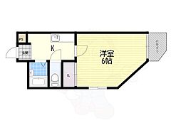 ジュネスくずは 1Kの間取図画像