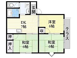 JR片町線(学研都市線) 松井山手駅 3.6km 2階/-