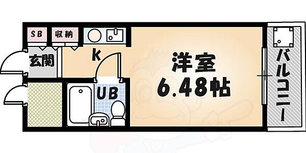 アートンヒュース 105｜兵庫県尼崎市南武庫之荘２丁目(賃貸マンション1R・1階・18.00㎡)の写真 その2