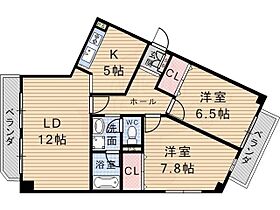 ラリーブ銀杏館 505 ｜ 兵庫県尼崎市西昆陽２丁目（賃貸マンション2LDK・5階・71.09㎡） その2