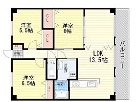 福々邸壱番館 208 ｜ 兵庫県尼崎市南武庫之荘１丁目24番1号（賃貸マンション3LDK・2階・70.20㎡） その2