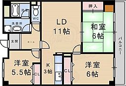 ビージー・レックス 3LDKの間取図画像