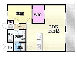 アムール東和 1LDKの間取図画像