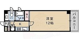 コータース武庫之荘 1Kの間取図画像