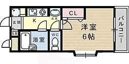 ステラハウス14 1Kの間取図画像