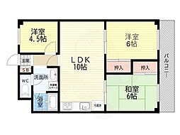 ローレルハイム塚口 2SLDKの間取図画像