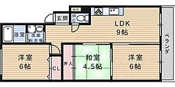 ニューエクセル武庫之荘 3LDKの間取図画像