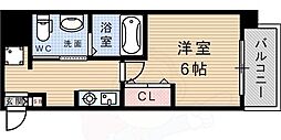 SWISS立花 1Kの間取図画像