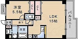 フォレステージュ武庫之荘 1LDKの間取図画像