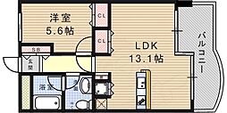 コナビレッジ4号棟 1LDKの間取図画像