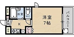グレイスマンション4番館 1Kの間取図画像