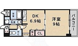 プロヴァンス 1DKの間取図画像