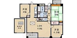 フェリス武庫之荘 3LDKの間取図画像