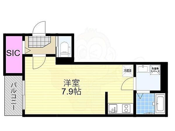 大阪府大阪市西淀川区歌島１丁目(賃貸アパート1R・1階・21.91㎡)の写真 その2