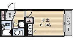 アミューゼ21 ワンルームの間取図画像